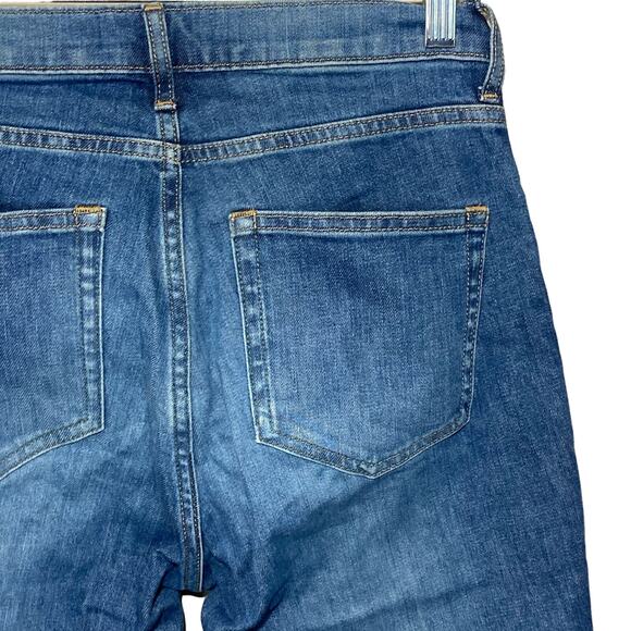 Everlane Ankle Jeans High Waist Medium Blue Wash Stretch Denim Relaxed Size 27 - Picture 14 of 16